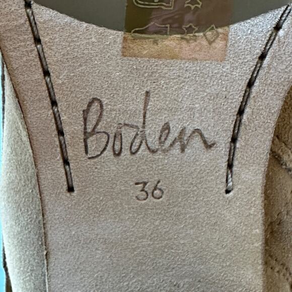 Boden Boots Tan Faux Suede Western Ankle Boot Studs Straps Women's Size 36 5.5 - Picture 6 of 11